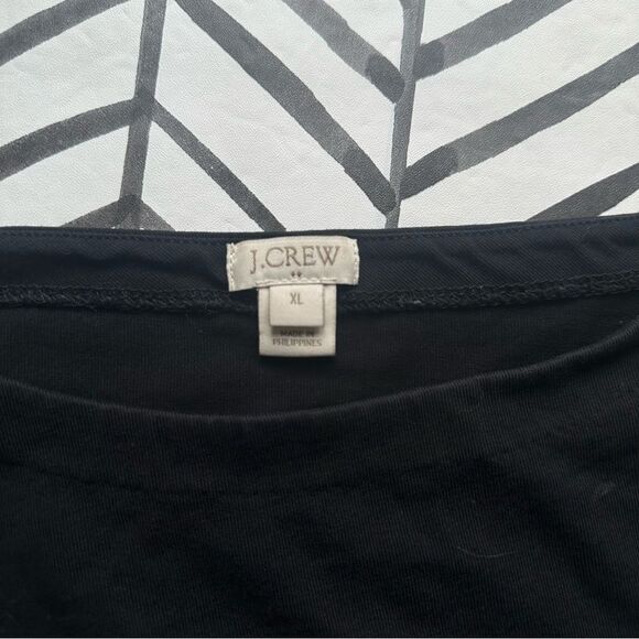J. Crew Size XL Bell Sleeve Basic Black 3/4 Sleeve Tee - Picture 4 of 4
